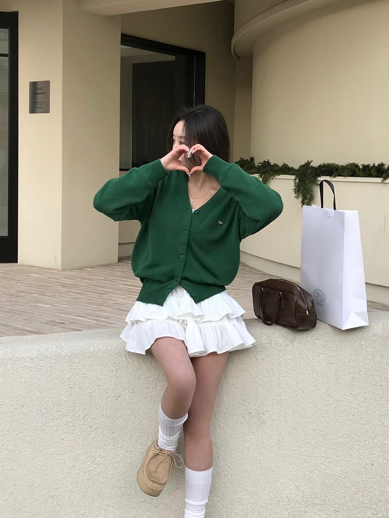 [bellide made] Merlin, Pendant V-neck Cardigan
