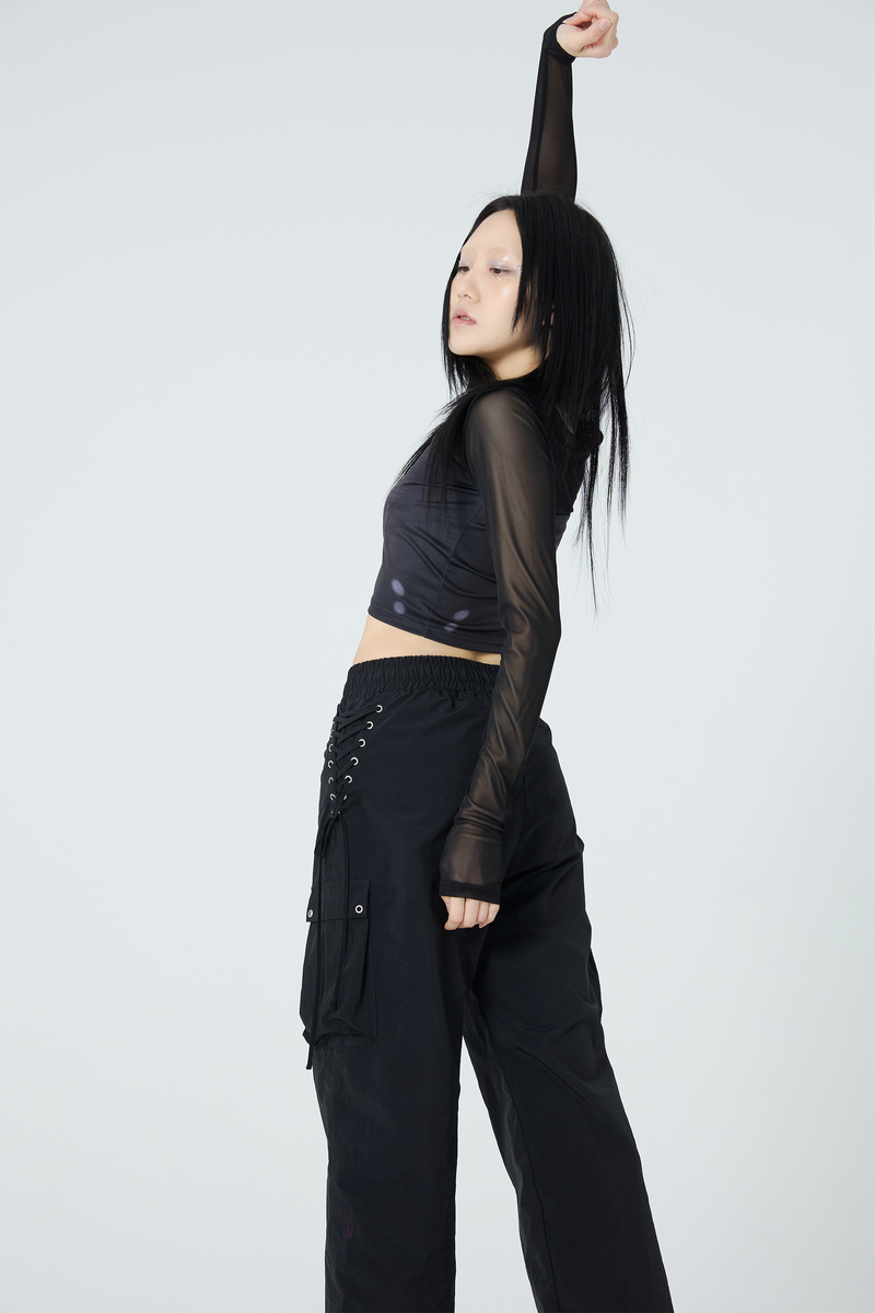 Eyelet pants