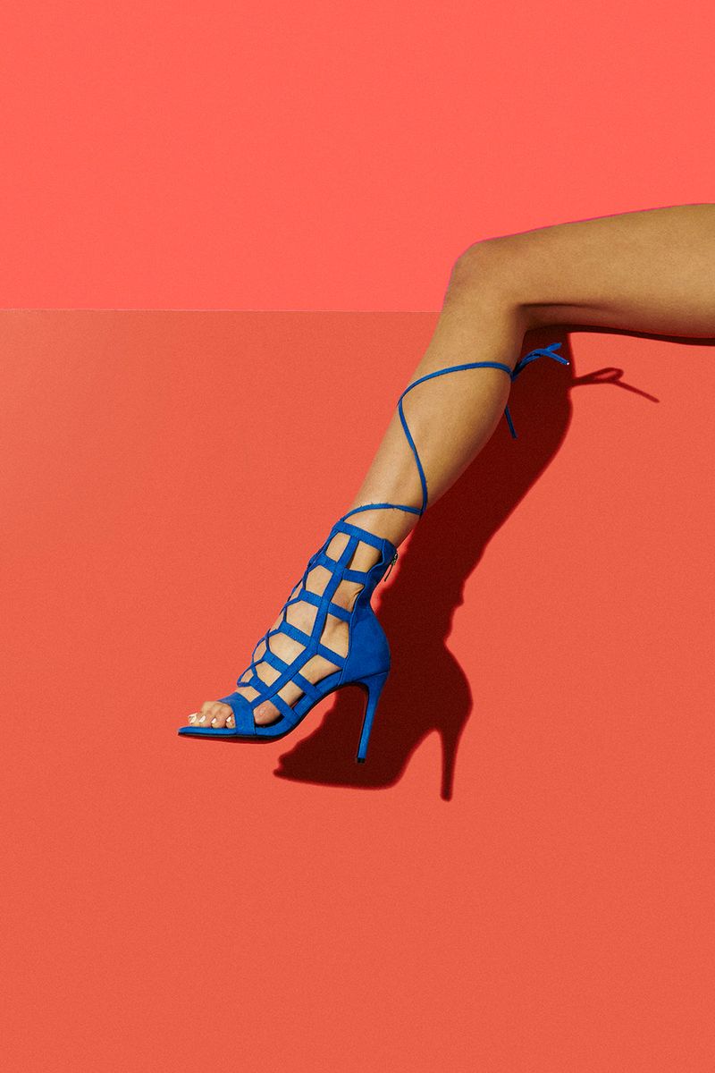 Strappy Heel Sandal(Blue)