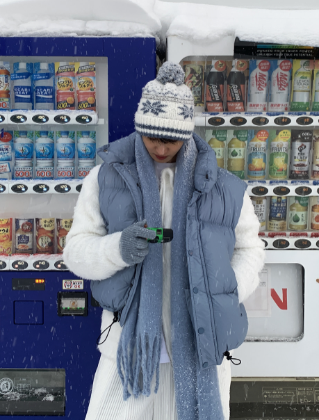 LOOKPLE（ルックプル）の「ゼロナインコージースノーフレークドロップニットビーニー（帽子）」