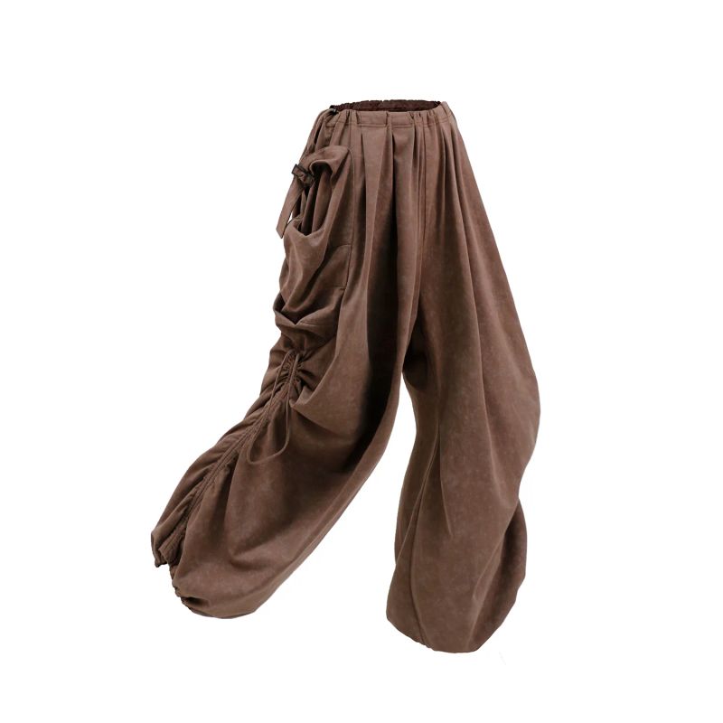 RELABEL（リレーベル）の「RELABEL('LABEL) tie-dye pants with pleated leg openings, adjustable, loose and draping, street casual sweatpants（Pants）」