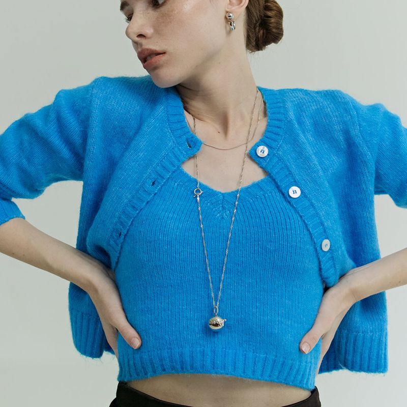 Ball Pendant Necklace_Silver