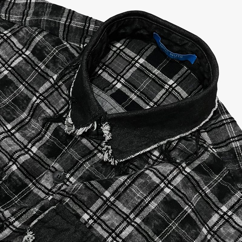 grunge burner check shirt_black