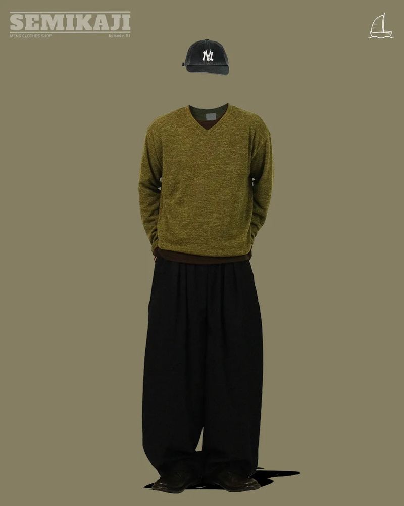 TG Basic Heather V-Neck Knit