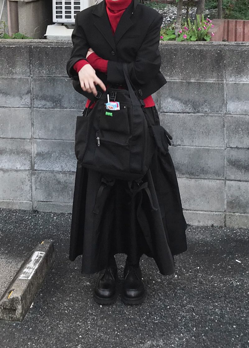 WOOHWA(ウファ)の「 SHIRRING BACK POCKET SKIRT(Skirts)」