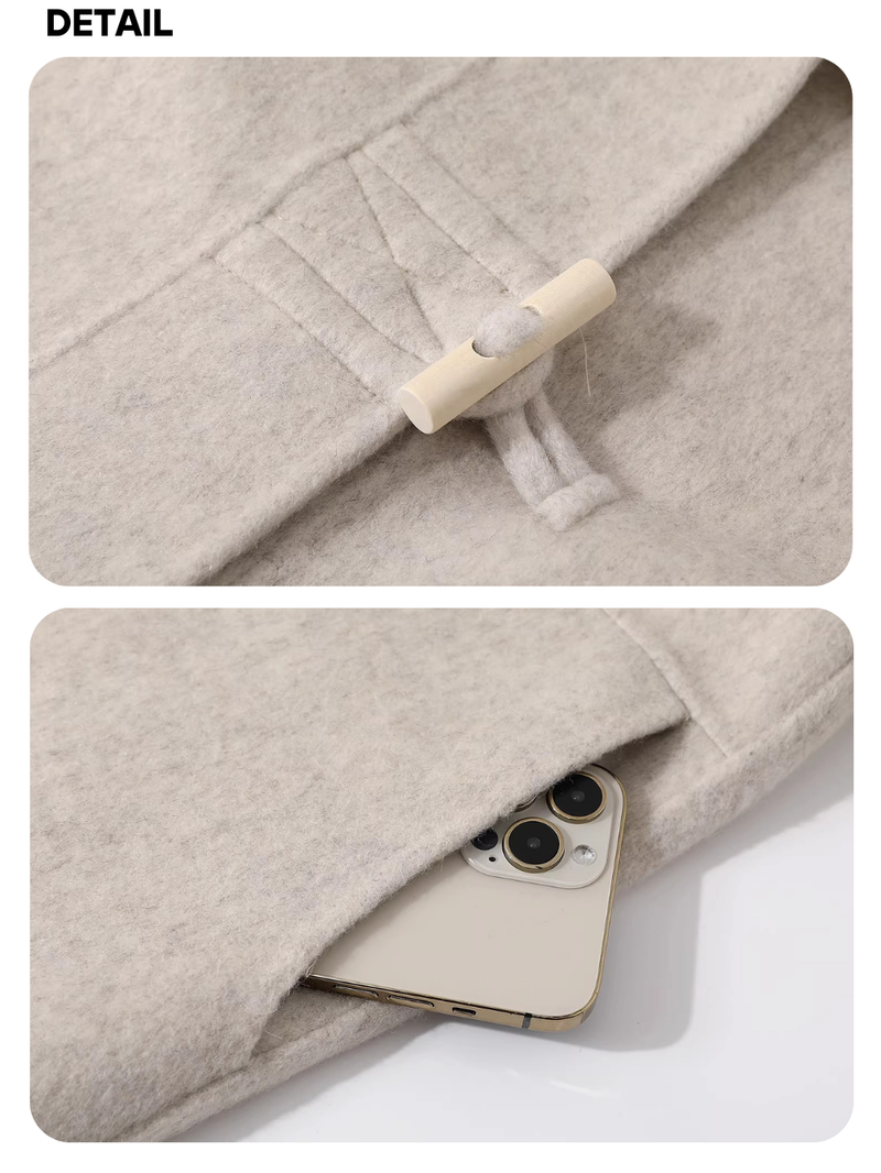 standard wool hooded long coat