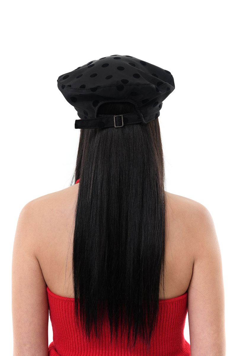 DOT BERET HAT / BLACK