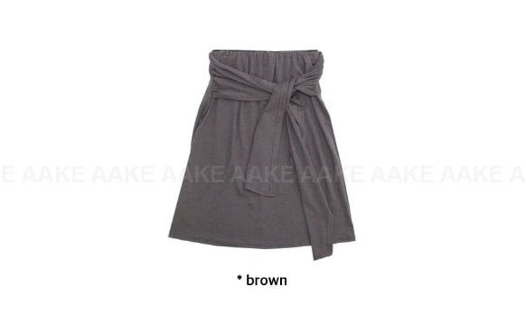 KNOT TIE MIDI SKIRT
