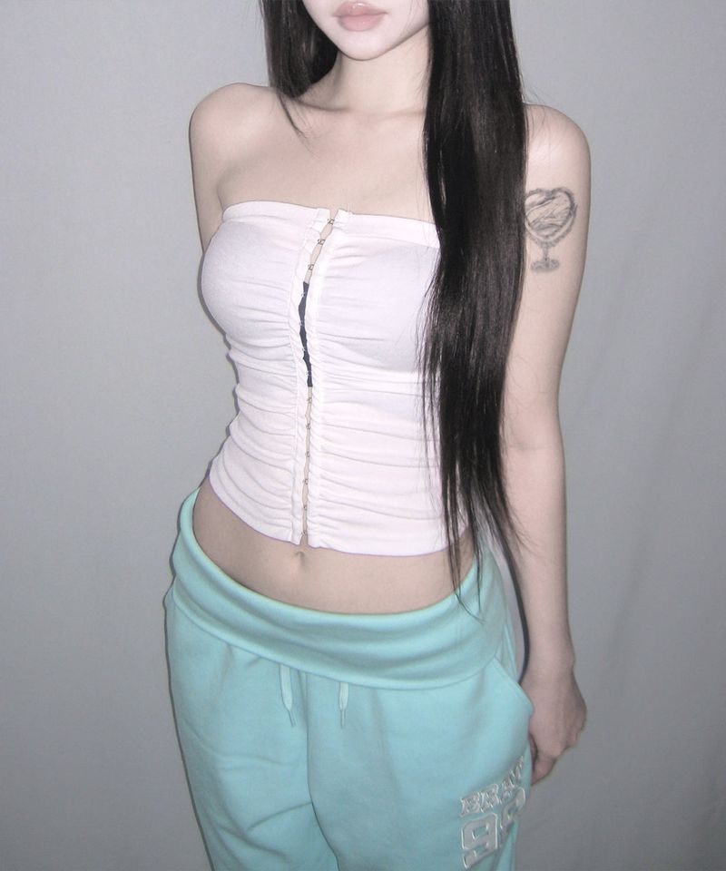 belle hook tube top (2colors)