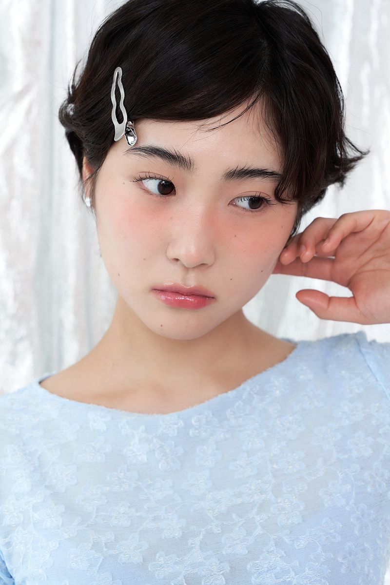 [2SET] metal wave hair pin - silver