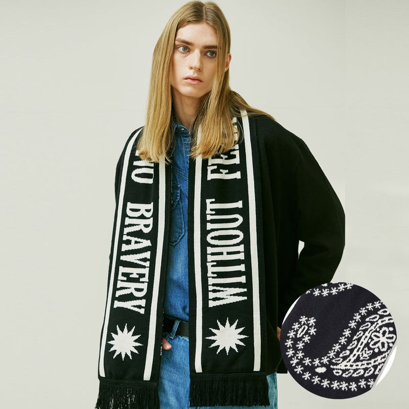 KND（ケイエンド）の「WFTB PAISLEY FOOTBALL MUFFLER BLACK（Fashion Accessories）」