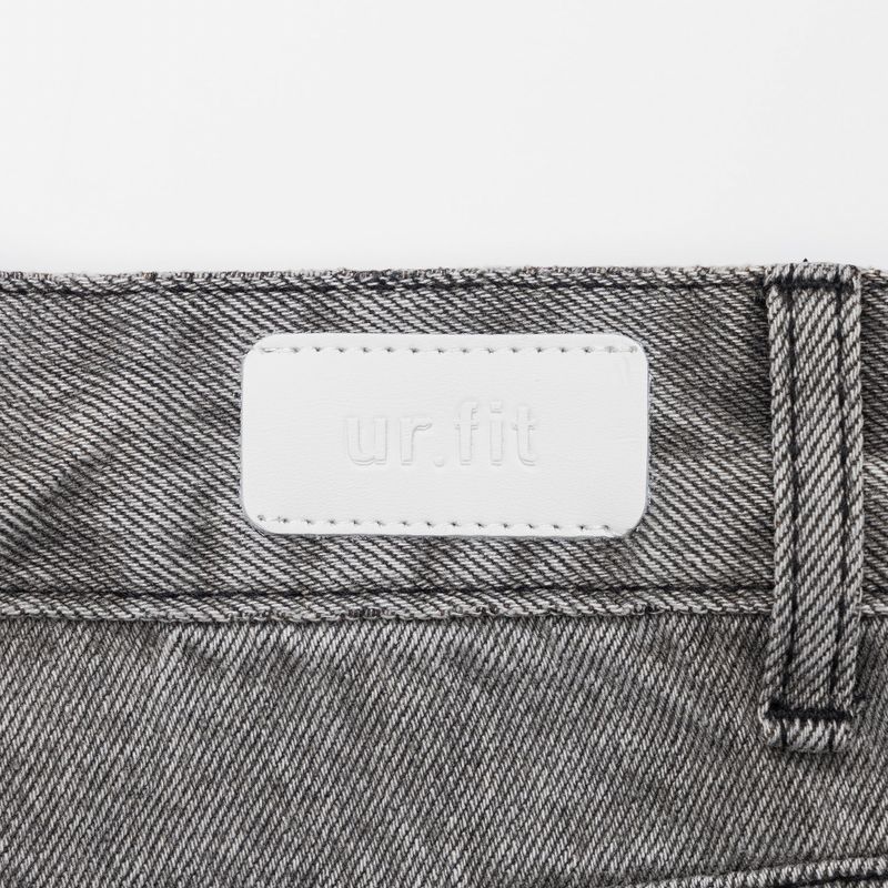 GRAY SEMI WIDE DENIM PANTS code 18113