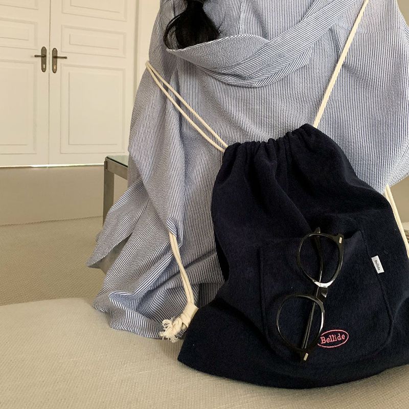 [Bellide made] Chewing String Pocket Terry Backpack & Pouch