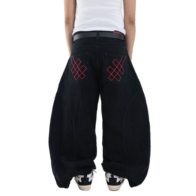 A1 Wide Barrel - Black Star - Celana Jeans