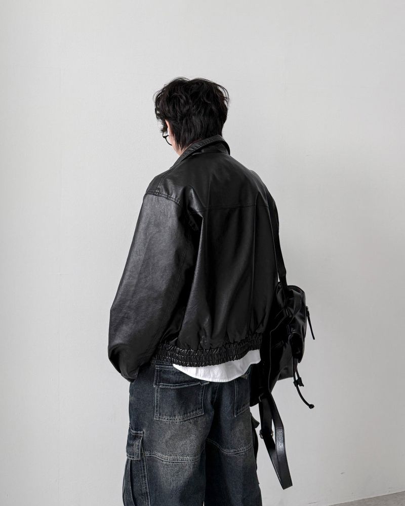 Fiora Crop Leather Jacket