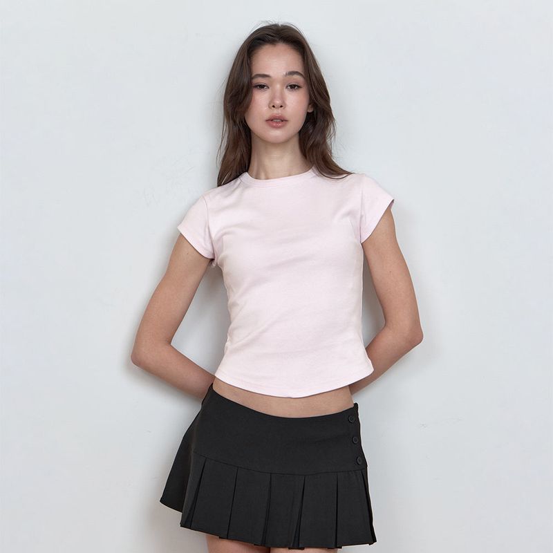 Curetty(キュリティ)の「C 90S LINE BASIC T-SHIRT_LIGHT PINK(Tops)」
