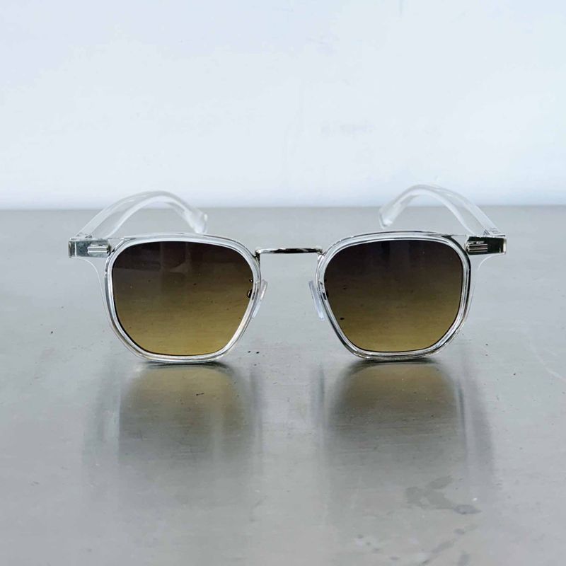 Crystal Tea Gradient Square Sunglasses