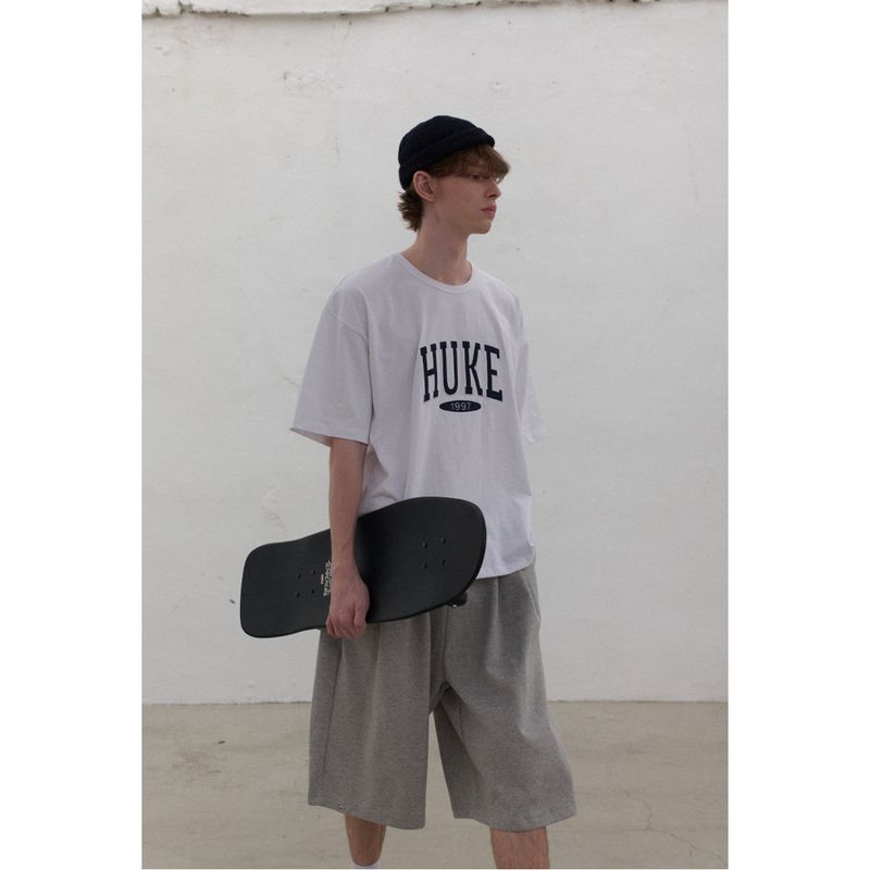 HUKE（フック）の「HUKE Logo Skate Short Sleeve Shirt (White)（Tops）」