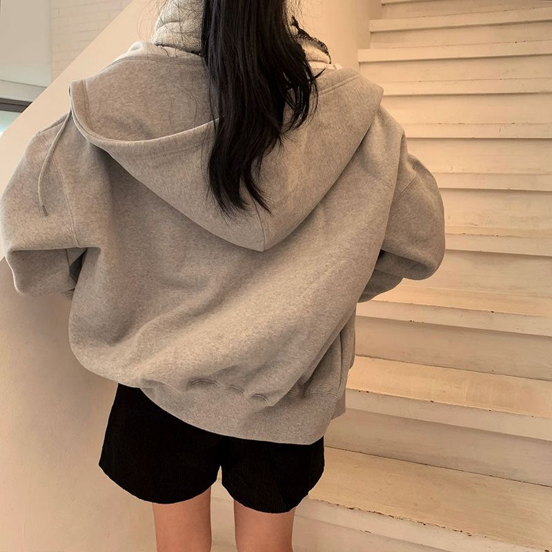 BEIDELLI（ベイデリー）の「[BELLIDE MADE] Loving Two Way Oversized Fit Boxy Lamb Napping Hood Zip-Up（Tops）」