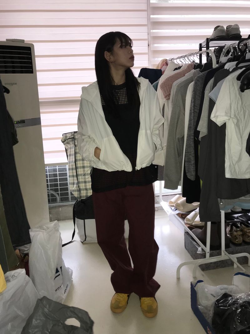 ロバスワンタックコットンパンツ