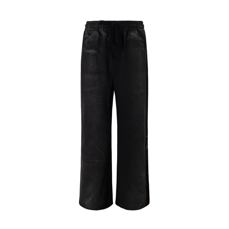 WANGXINGYU（ワンシンユー）の「WASHED DISTRESSED RANDOM STITCH HOT-STUDDED DRAWSTRING SWEATPANTS（Pants）」