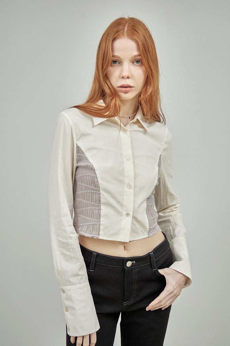WAVY CROPPED SHIRT