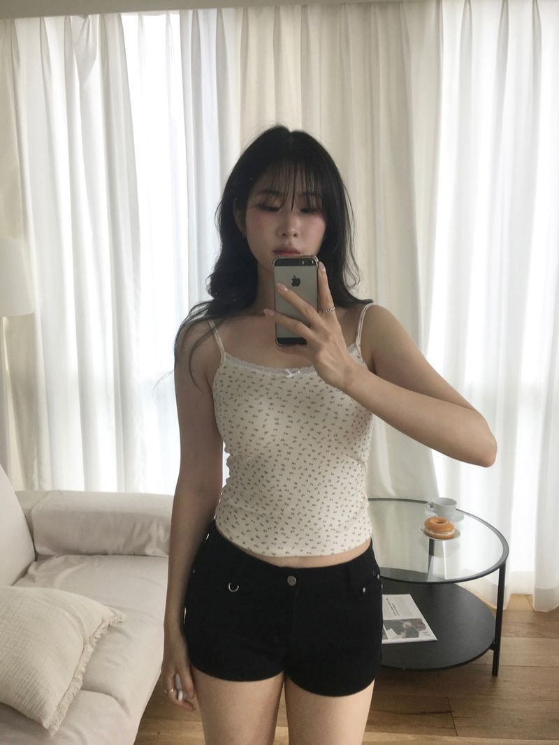 Ditsy Flower Lace Tank Top