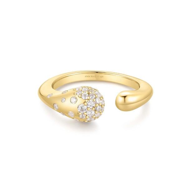 ANIA HAIE（アニア ハイエ）の「シルバースパークリングスカルプチュアルクロスオーバーアジャスタブルリング R066-04G（アクセサリー）」