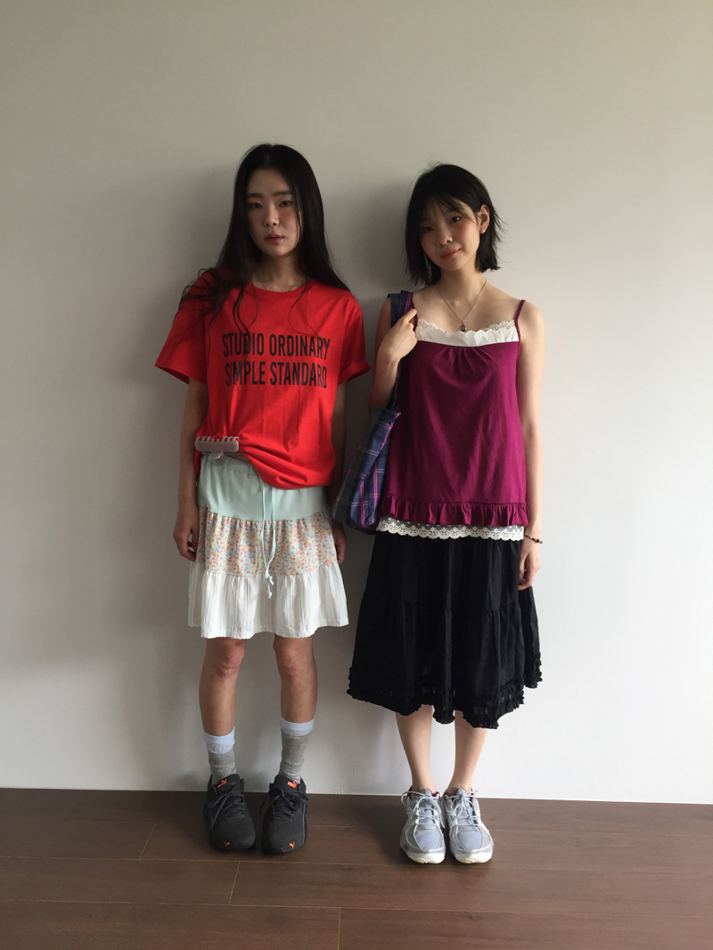 Mani patchwork skirt (2color)