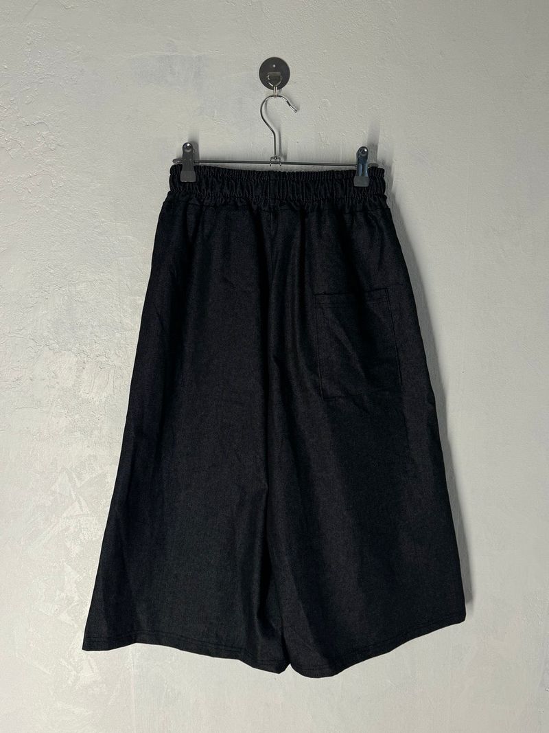 One tuck denim bermuda pants 1C