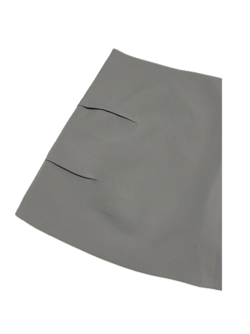Pintuck Mini Satin Skirt