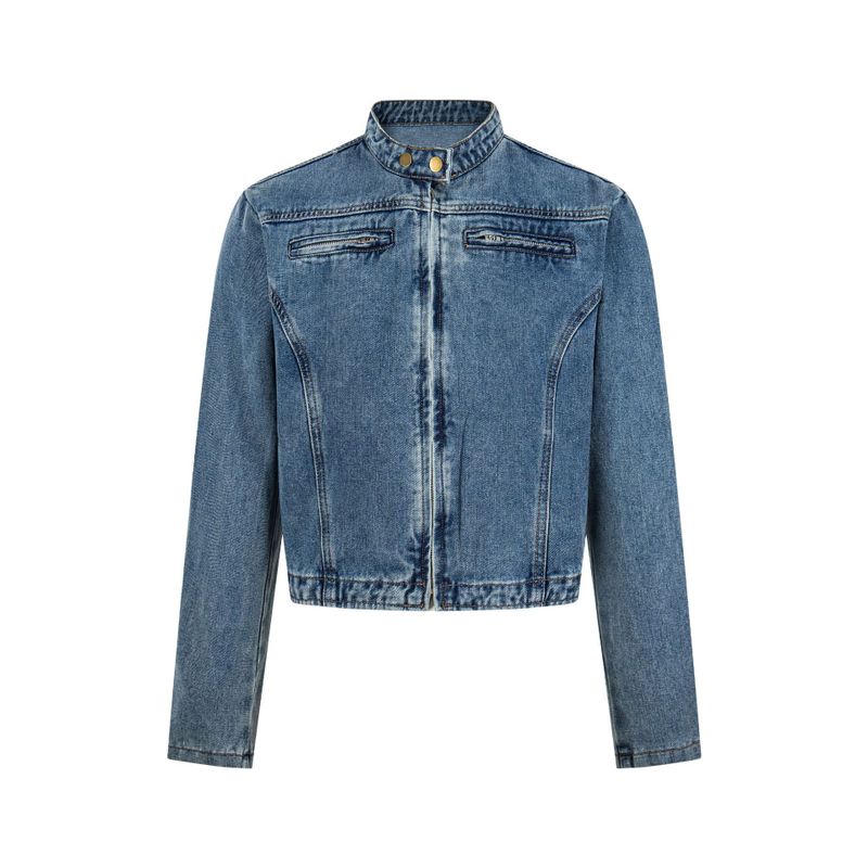 Cozy&Kitsch（コージーアンドキッチ）の「Reina Moto Denim Jacket（Jackets/Outerwear）」
