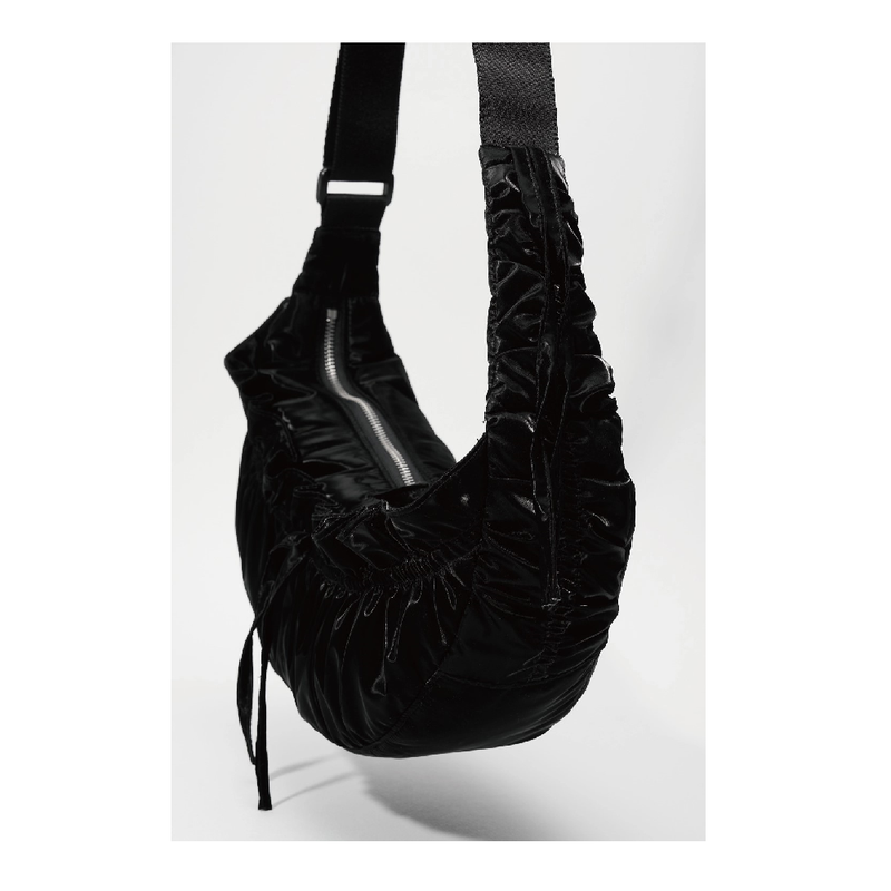 2WAY SHIRRING MAY LILY BAG_BLACK