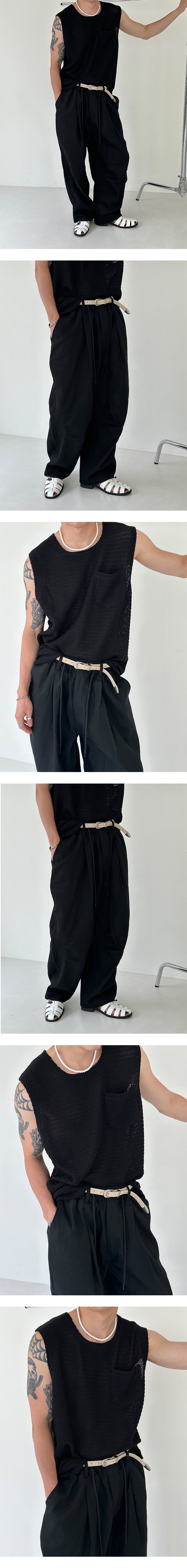 [S/S] Square pocket knit sleeveless (5color)