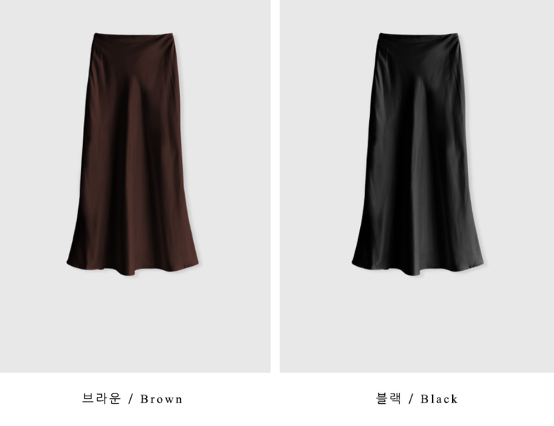 N-U Satin Long Skirt / 3 colors
