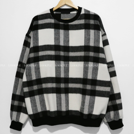  Ninewood Wool Check Sweatshirt