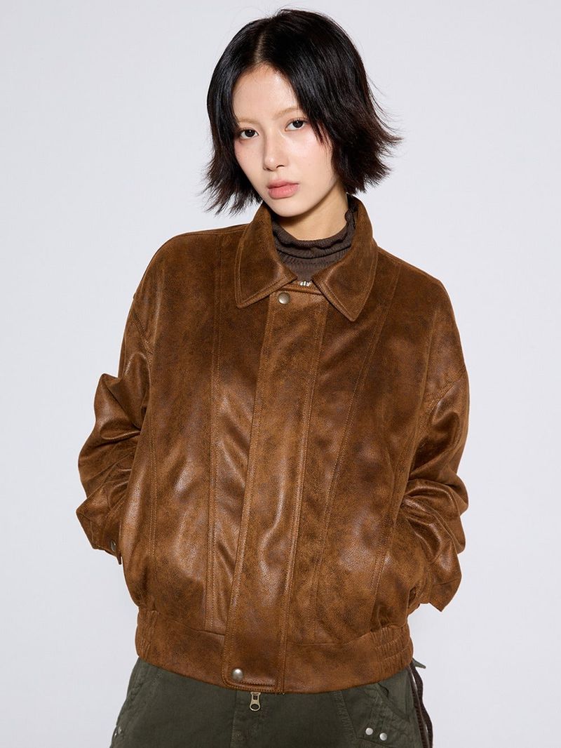 calloutnewyear(cony)（コールアウトニューイヤー(コニー)）の「スウェード ウォッシュド ジャケット /ブラウン（ジャケット/アウター）」