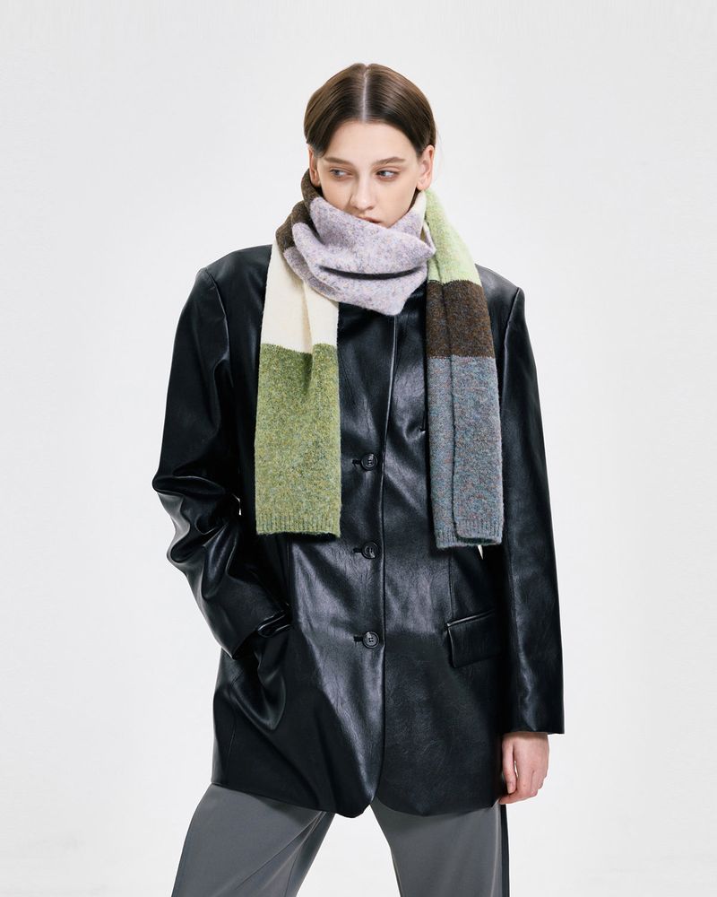  Colour Block Muffler _ GREEN