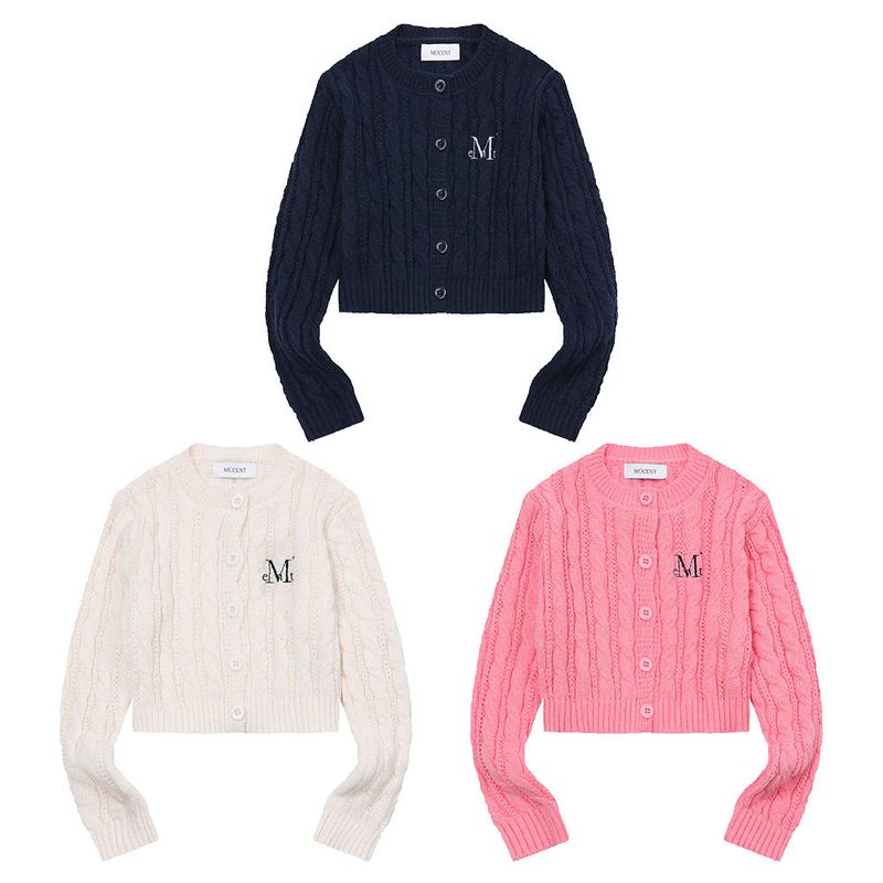 MUCENT（ムセント）の「ベスタークロップRネックニットカーディガン (4COLOR)（トップス）」