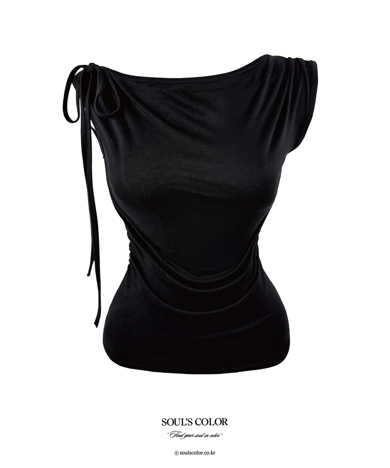 SOUL'S COLOR(ソウルズカラー)の「Sia Drape Ribbon Strap Sleeveless(Tops)」