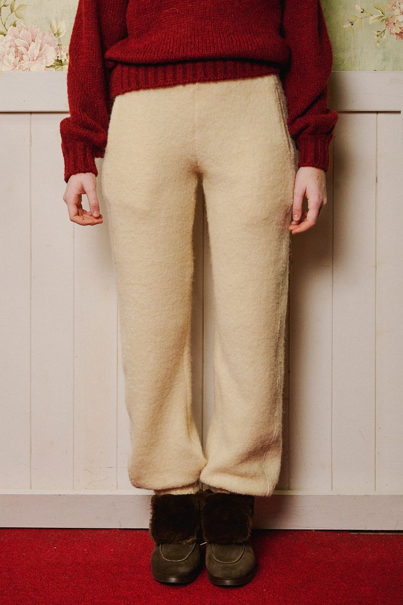 Foggy Jogger wool pants [Ivory]