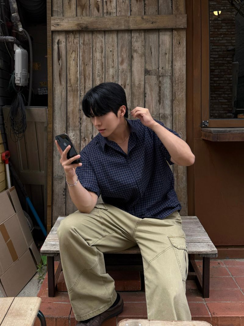 Down pigment dining cargo pants
