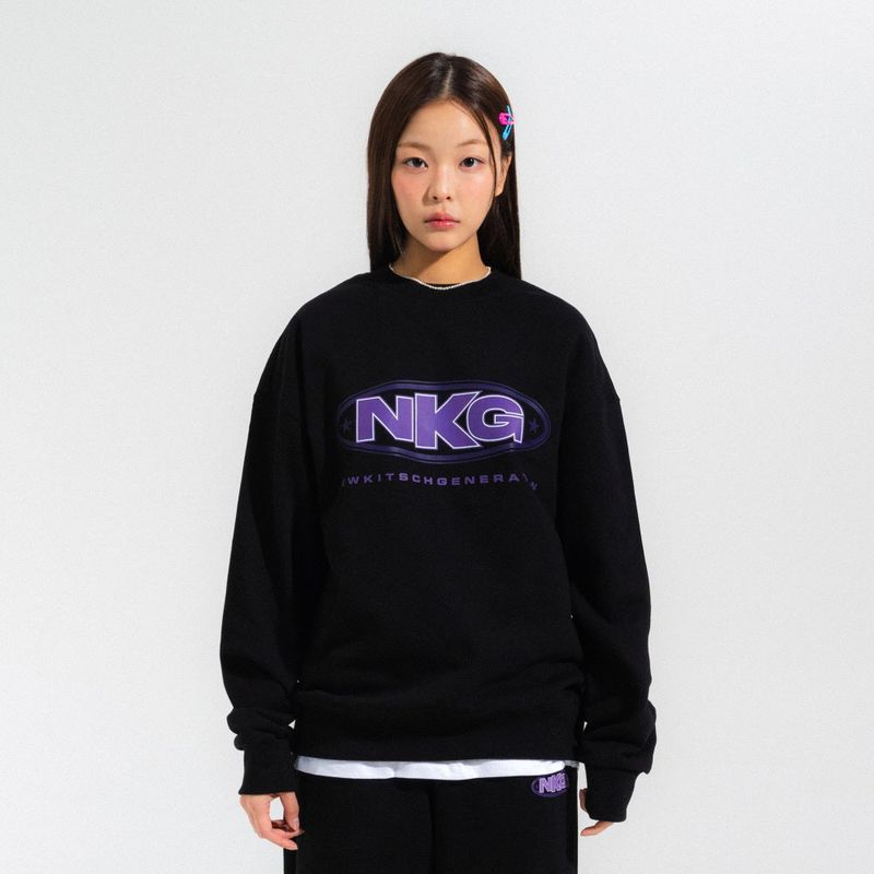 NEWKITSCH(ニューキッチジェネレーション)の「OVAL LOGO SWEATSHIRTS-BLACK(Tops)」
