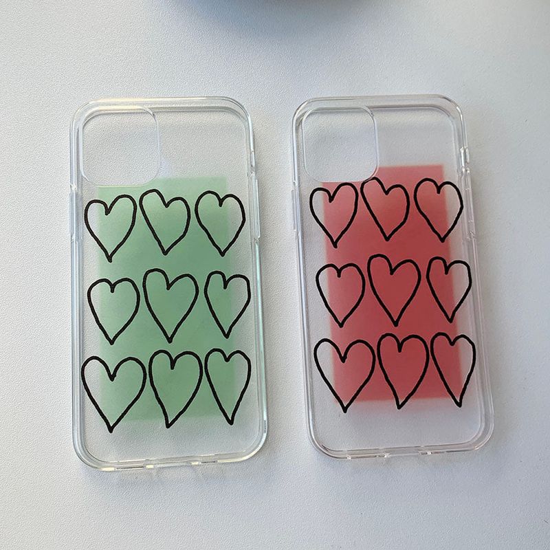 Red - Heart Christmas Phone Case Bead Tok Set