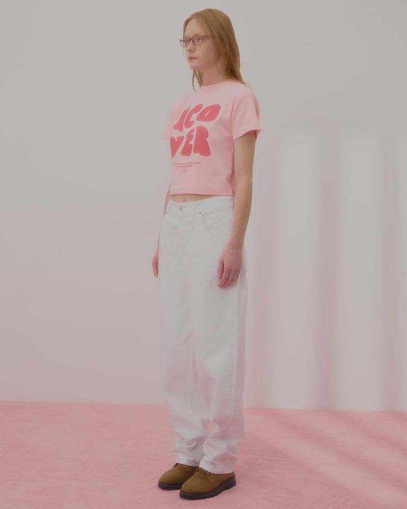 POINTAGE LOGO CROP TSHIRT-PINK