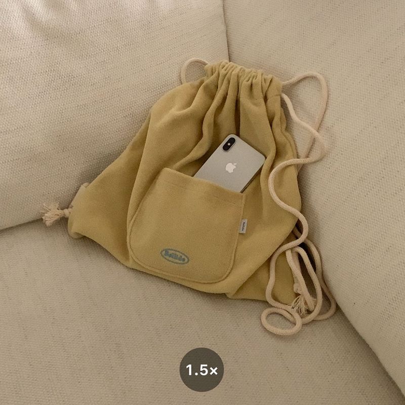 [Bellide made] Chewing String Pocket Terry Backpack & Pouch