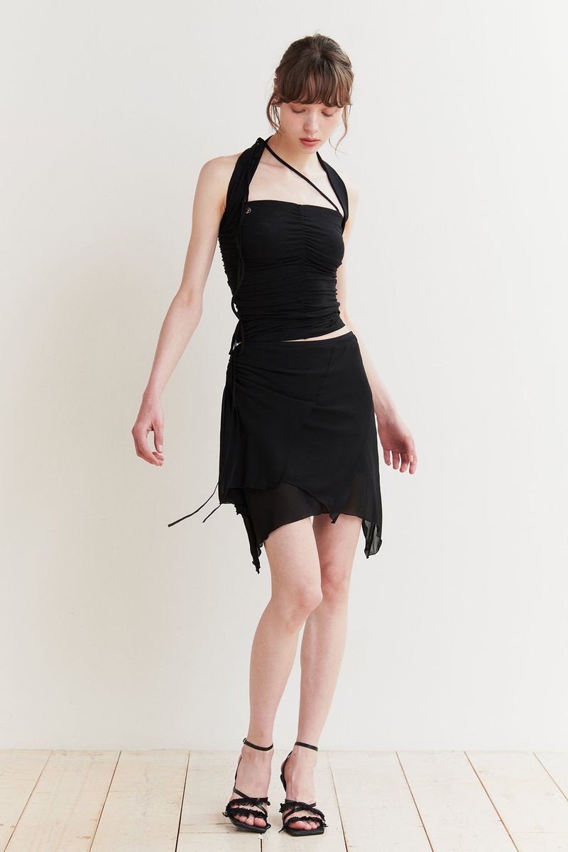 FAIRY MIDI SKIRT black