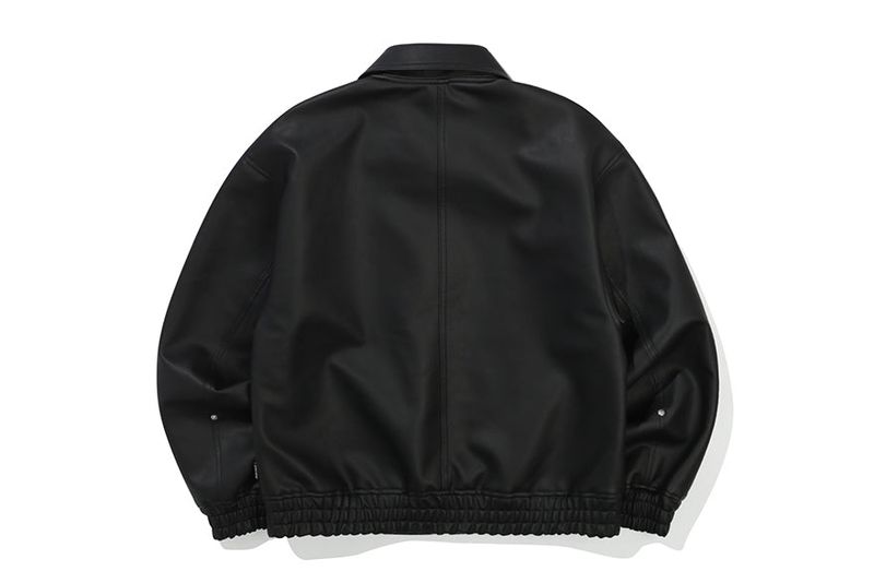 VEGAN LEATHER BIKER JACKET_BLACK
