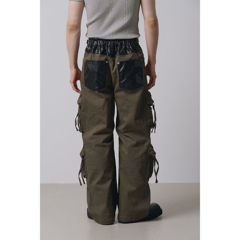 LAURANTSEOUL（ローラントソウル）の「Signature leather cargo pants(Khaki)（Pants）」