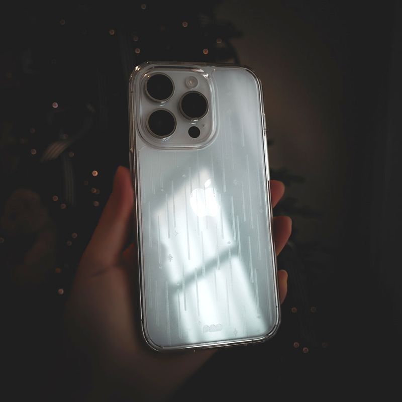 【MADE】Transparent star shower Jelly hard Phone case